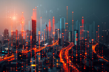 Fototapeta premium Urban Forex, Trading in the City