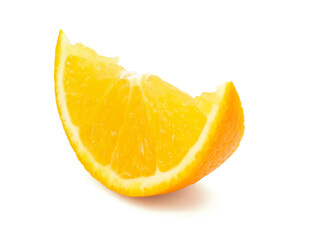fruit orange slice white background