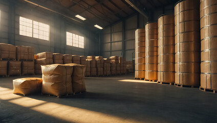 bags in warehouse, storage
