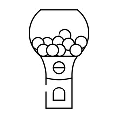 candy vending machine line icon vector. candy vending machine sign. isolated contour symbol black illustration