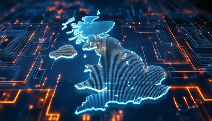 Digital map of Great Britain