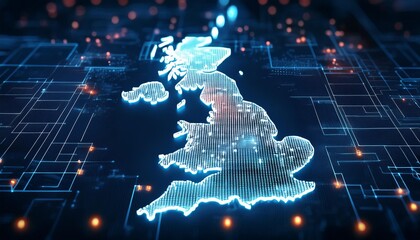 Digital map of Great Britain