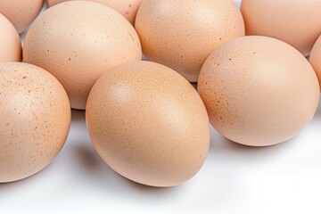 Close-up of white duck eggs in a carton. Beautiful simple AI generated image in 4K, unique.