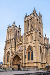 Fototapeta premium Bristol, England, UK: Bristol Cathedral, the Cathedral Church of the Holy and Undivided Trinity; Cathedral of Bristol on the Church of England