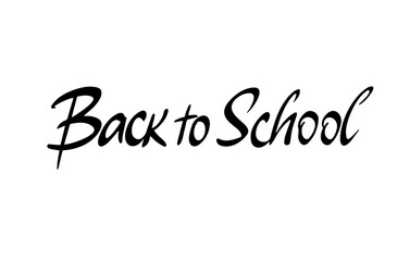 Back to school slant brush. Modern Black Lettering over white. Brushpen Pointed Pen font vector. Calligraphy script. Expressive Fancy slanted Hand written typeface. Education and online learning.