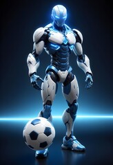3d robot design with football