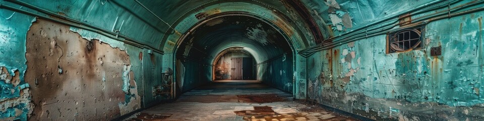 Obraz premium Soviet military bunker hidden underground