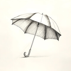 sea, white, vacation, resort, sunny, rest, relax, shade, outdoor, single, coast, sunlight, beach, paradise, sunshade, summertime, object, seasonal, simple, illustration, umbrella, drawing, isolated, 