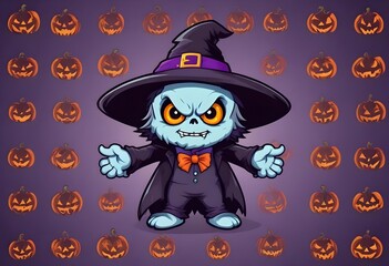 Halloween pumpkin image vector for t-shirt design