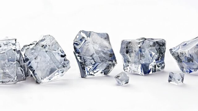 A close-up of rough uncut diamonds with different shapes and sizes.