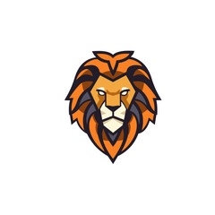 Lions head - sport logo, emblem on a light background