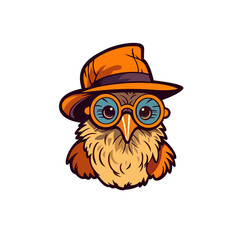 Angry Cartoon Rooster Mascot Head Illustration