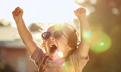 Little Girl Celebrating Joy