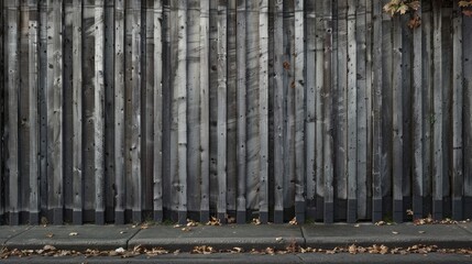 Vertical striped concrete wall made from removed facing tiles