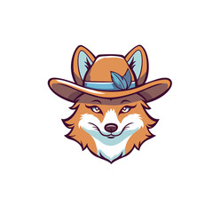 wolf vector mascot logo design 