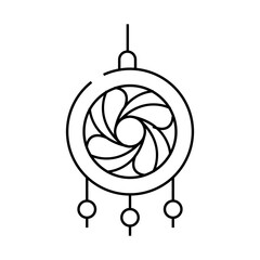 weaving amulet line icon vector. weaving amulet sign. isolated contour symbol black illustration