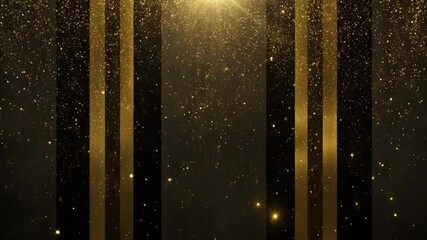 A dark and backdrop featuring black and gold stripes with a hint of shimmering glitter for added luxury.