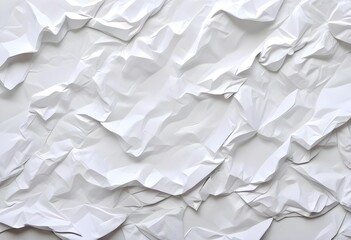 Obraz premium Crumpled white paper texture