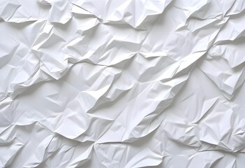 Crumpled white paper texture