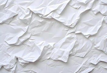 Obraz premium Crumpled white paper texture