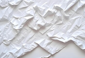 Obraz premium Crumpled white paper texture