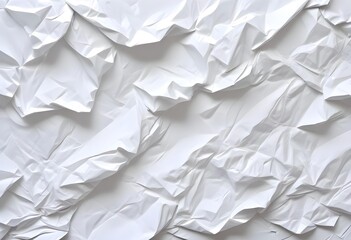 Obraz premium Crumpled white paper texture