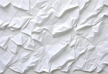 Obraz premium Crumpled white paper texture