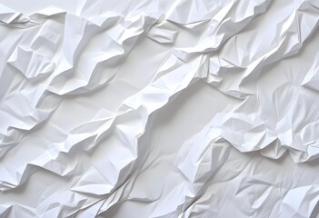 Fototapeta premium Crumpled white paper texture