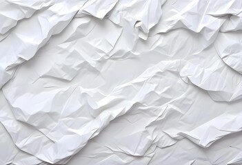 Fototapeta premium Crumpled white paper texture