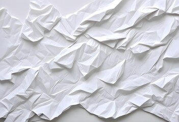 Obraz premium Crumpled white paper texture