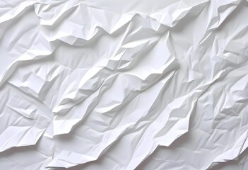 Obraz premium Crumpled white paper texture