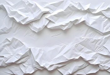 Obraz premium Crumpled white paper texture