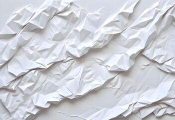 Obraz premium Crumpled white paper texture