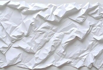Obraz premium Crumpled white paper texture