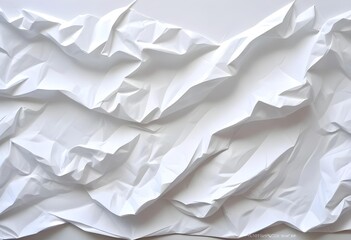 Fototapeta premium Crumpled white paper texture