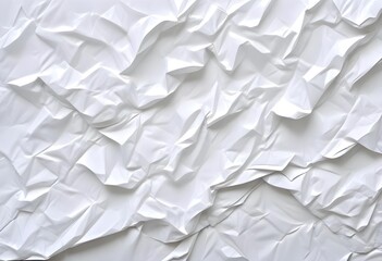 Obraz premium Crumpled white paper texture