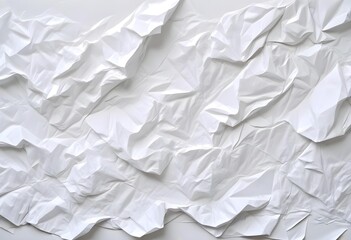 Fototapeta premium Crumpled white paper texture
