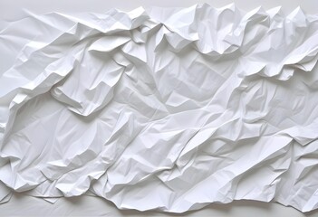 Fototapeta premium Crumpled white paper texture
