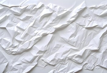 Obraz premium Crumpled white paper texture