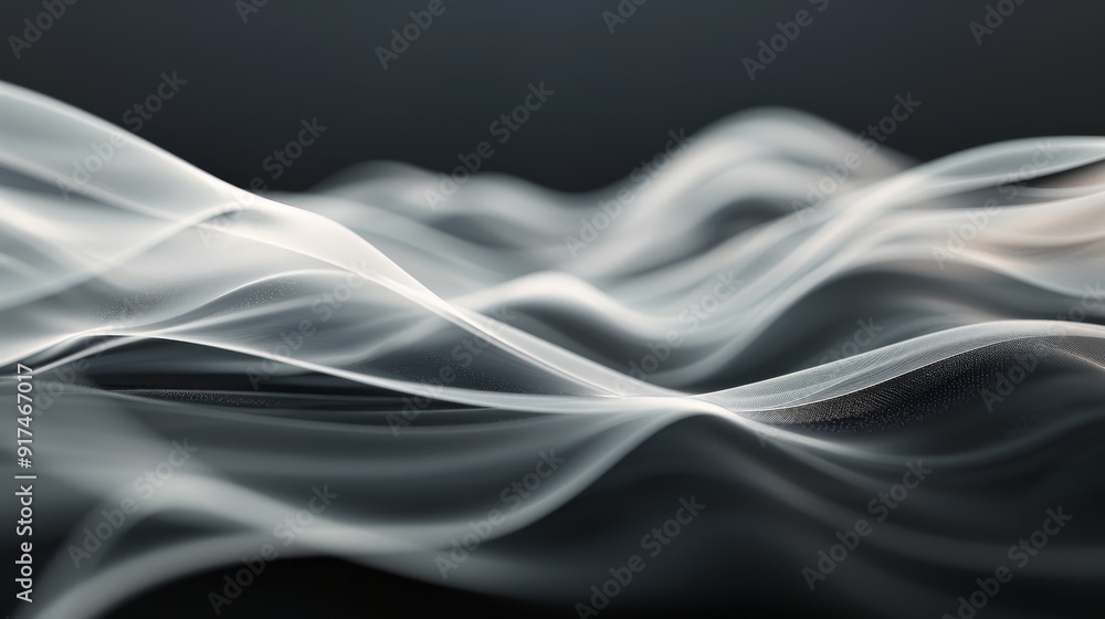 Poster abstract waves of color flowing gently across a soft background