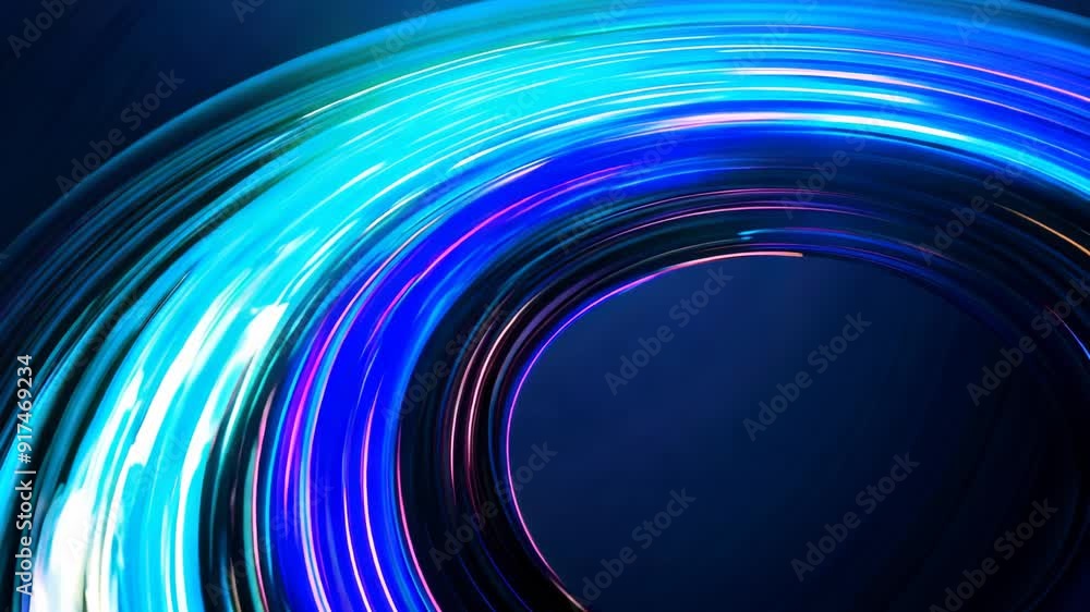 Poster vibrant, colorful abstract pattern with motion blur and light trails creating an optical illusion. f