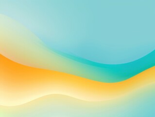 Blue yellow gradient abstract design with wavy elements 