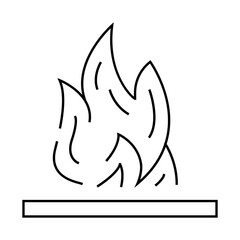 flammable container line icon vector. flammable container sign. isolated contour symbol black illustration