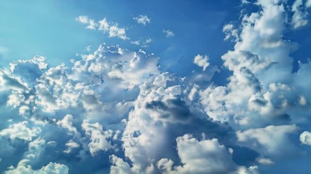 Time lapse clouds 4k rolling puffy cumulus cloud relaxation weather dramatic beauty atmosphere background dynamic pattern sky cloud
