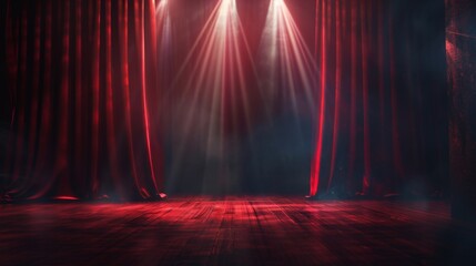 Red theatre curtains