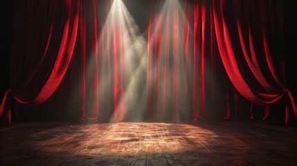 Red theatre curtains