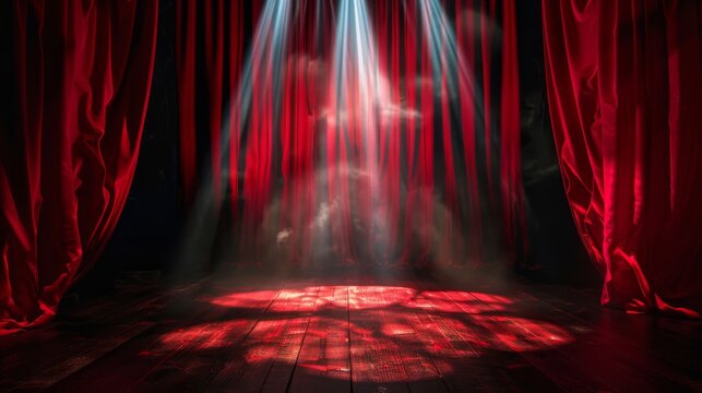 Digital art style theatre stage