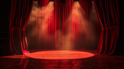 Digital art style theatre stage