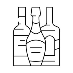 alcohol drink department line icon vector. alcohol drink department sign. isolated contour symbol black illustration