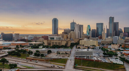 Downtown Dallas cityskyline, Texas, United States.